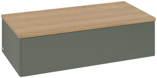 Villeroy & Boch Villeroy & Boch Antao Sideskap 100x50x26,8 cm m/lys Grønn Matt/Eik