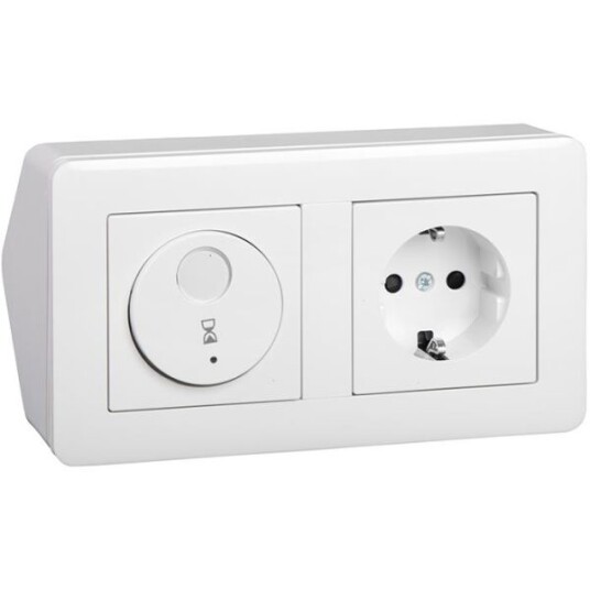 Schneider Electric Exxact WDE002465 Hjørneboks med timer og vegguttak