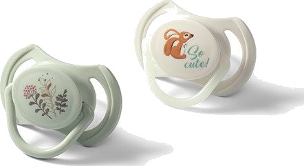 BabyOno 166902 Symmetriske Silikonsmokker 6-18 Måneder Grønn/Beige 2 stk BabyOno 166902 Symmetriske Silikonsmokker 6-18 Måneder Grønn/Beige 2 stk
