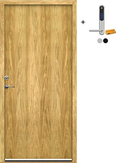 Ytterdør Swedoor Advance-Line Nordic Stockholm Eik med Yale Doorman Classic Home