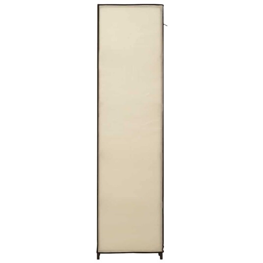 vidaXL Garderobeskap med rom og stenger krem 150x45x176 cm stoff vidaXL Garderobeskap med rom og stenger krem 150x45x176 cm stoff