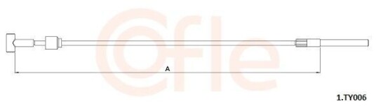 Tautrekk, håndbremse COFLE 92.1.TY006 Tautrekk, håndbremse COFLE 92.1.TY006