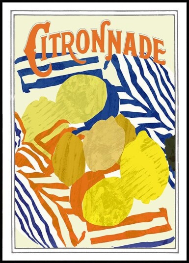 Citronnade Orange and Blue Plakat Plakat / 30x40cm Citronnade Orange and Blue Plakat Plakat / 30x40cm