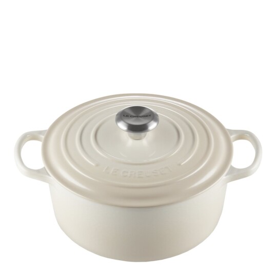 Le Creuset  Signature støpejernsgryte rund 22 cm meringue