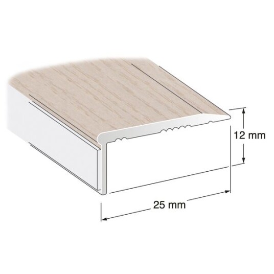 Lundbergs Terskellist Aluminium 12mm 25mm 1000mm Nr 84 Eikfolie