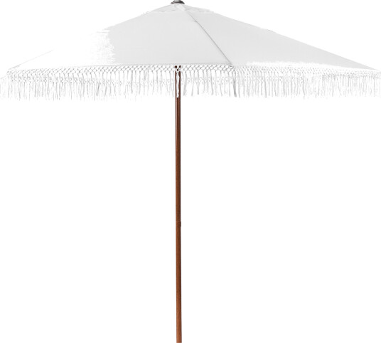 Parasoll utendørs 258 cm Murasa hvit/brun