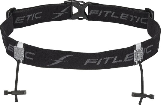 Fitletic Race Number Belt - BLACK/GREY - One Size