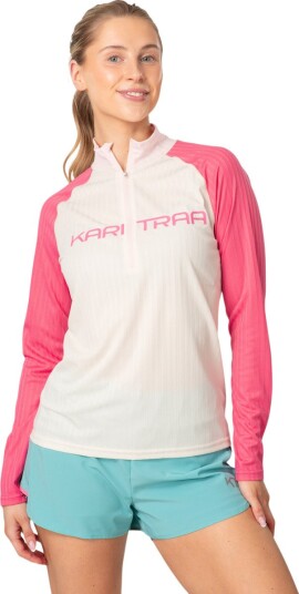 Kari Traa Ella Half Zip Baselayer Treningstrøye Dame Beige/Pink XS