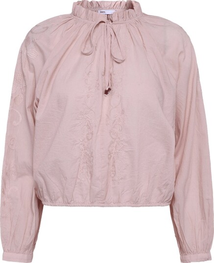 Mango Teen Puff-Sleeve Blouse With Embroidery - LT-PASTEL PINK - XXS