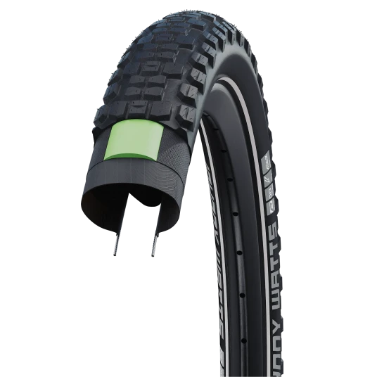 Schwalbe Johnny Watts, 29", Bybruk/Eventyr, Med Slange, Off-Road, Sort, 17 - 38 Psi