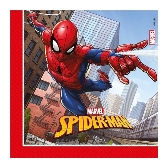 Globos Europe Servietter Spiderman - 20-pakning Globos Europe Servietter Spiderman - 20-pakning