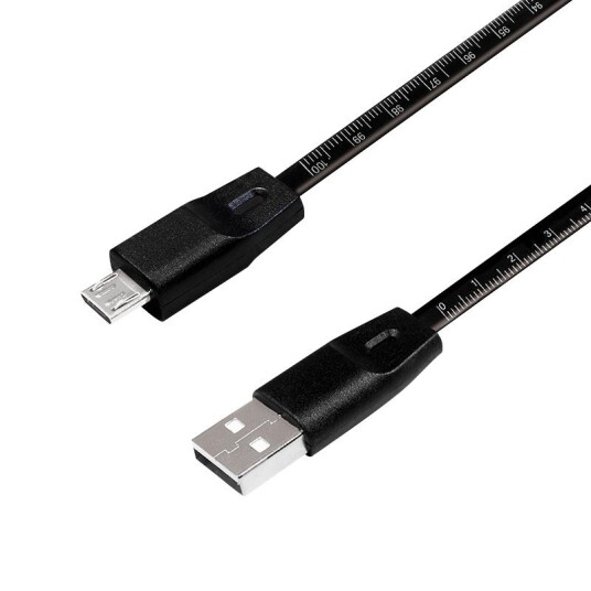 LogiLink - USB 2.0 cable, metric ruler, USB to Micro-USB male, 1m