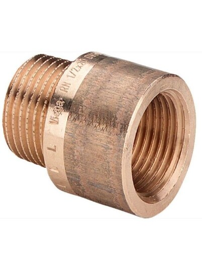 Viega 3/4" Kranforlenger 100 mm i Stål og Gunmetal