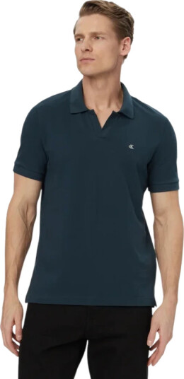 Calvin Klein Jeans Ss Open Collar Casual Pique Polo Navy XL