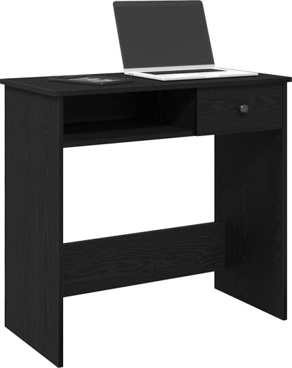  Skrivebord svart 80x40x75 cm sponplate