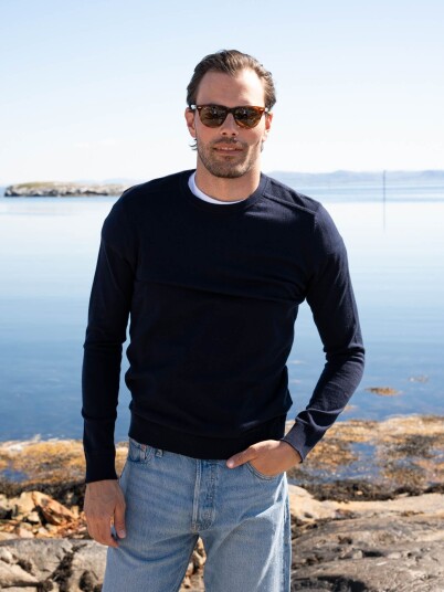 Selected Homme Berg Crew Neck Blå S