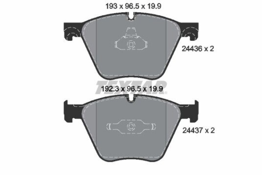 Bremseklosser TEXTAR 2443601 Bremseklosser TEXTAR 2443601