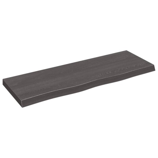 vidaXL Vegghylle m?rkegr? 80x30x4 cm behandlet heltre eik