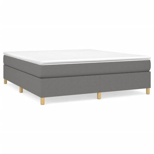 vidaXL Boxspring-sengeramme mørkegrå 180x200 cm Super King stoff