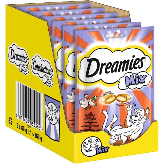Dreamies Mix Kattesnacks Kylling & And (60 G) Dreamies Mix Kattesnacks Kylling & And (60 G)