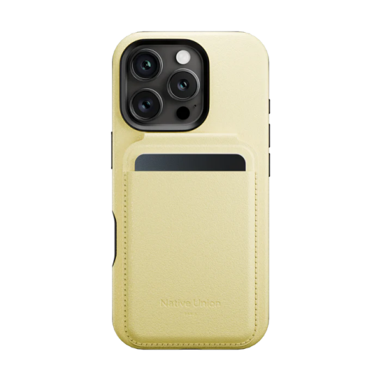Native Union Active Wallet Stand MagSafe Kortholder   Lemon