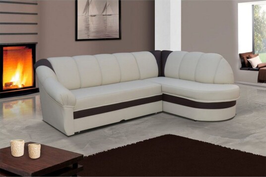 Seksjon Eltap Benano 250x85x180 cm Soft 33 Soft 66 Beige Mørk Brun Høyre