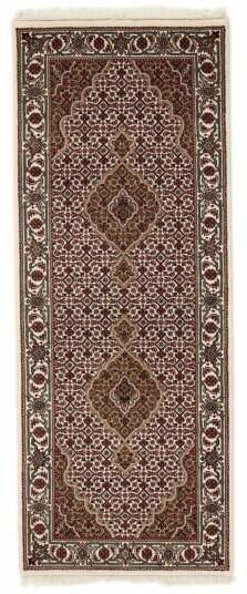 Håndknyttet. Opphav: India Tabriz Indi Teppe 81x208