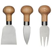 Sagaform Oval Oak osteknivsett, 3 deler 1 set Sagaform Oval Oak osteknivsett, 3 deler 1 set