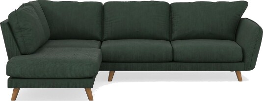 Trend Lyx 4 seters Venstrevendt L formet Sjeselongsofa i Manchester Mørkegrønn