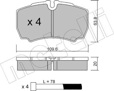 METELLI 22 0604 0 Bremseklosser
