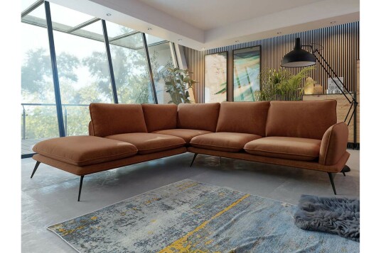 Graystone 4 seters Hjørnesofa Brun/Mørkebrun