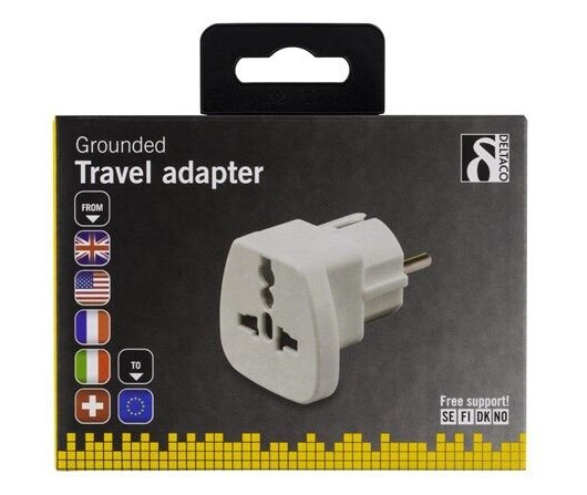 Deltaco Travel adapter UK/US/Italy/Switzerland - EU 250V