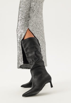 Steve Madden Lavan High Boots BLACK LEATHER 40 Steve Madden Lavan High Boots BLACK LEATHER 40