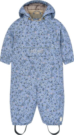 Petit Piao Vinterdress PPDard Stonewash Blueberry AOP Petit Piao 3 år (98) Vinterdress Blå Lyseblå