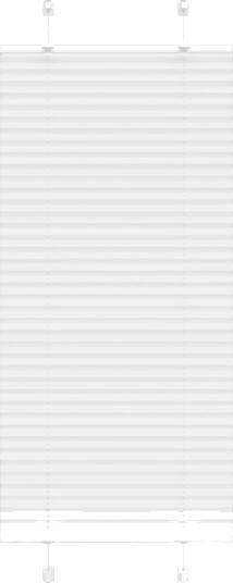plisségardin Hvit 65x100 cm Stoff Bredde 64,4 Polyester