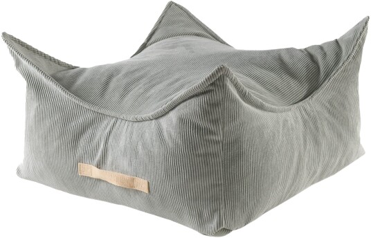 Meowbaby Puff Kvadrat Slimcord Grå Meowbaby Puff Kvadrat Slimcord Grå