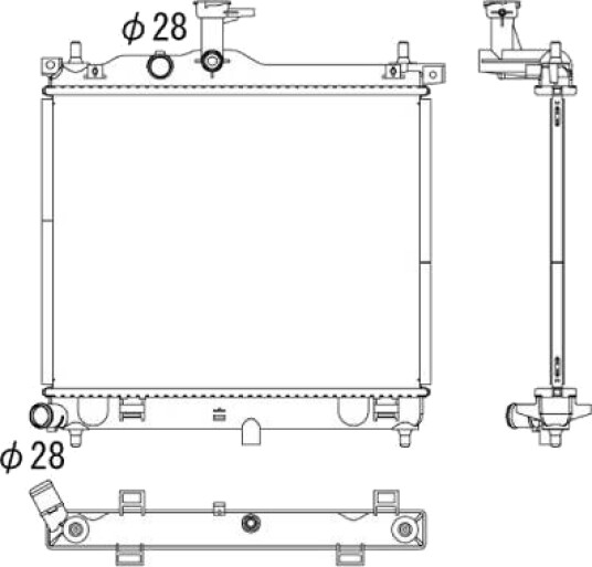 DIEDERICHS DCM3724 Radiator motorkjøling DIEDERICHS DCM3724 Radiator motorkjøling
