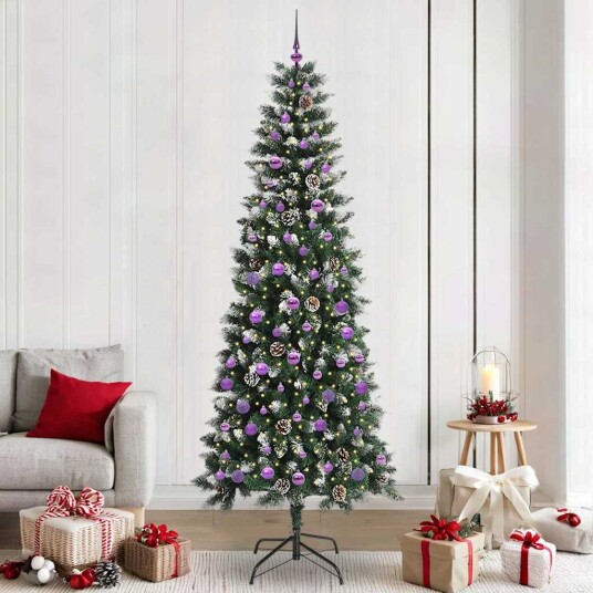  Kunstig juletre grønn 96 x 96 x 240 cm PVC og plast og stål