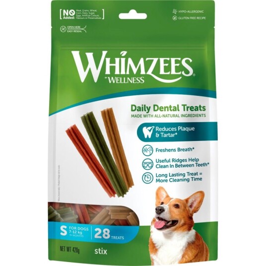 Whimzees Stix Glukosefrie Tannpleie Snacks til Hund - 28 stk Small