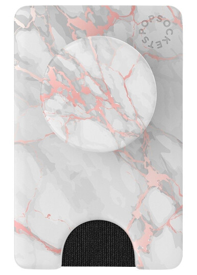 Popsockets Wallet Rose Gold Lutz Marble Avtagbar Lommebok For Mobil Popwallet+