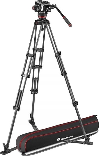 Manfrotto Video Tripod Kit Twin Carbon with 504X Fluid Head MVK504XTWINGC