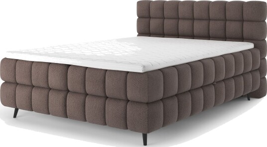Sabeno sengesett boblete kontinentalseng med oppbevaring 160x200 cm - Tonall 22