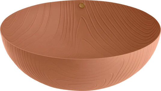 Alessi Bowl In Colored Steel With Epoxy Resin Brown With Relief Decoration Brown ONE SIZE Alessi Bowl In Colored Steel With Epoxy Resin Brown With Relief Decoration Brown ONE SIZE