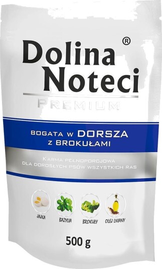 Dolina Noteci Våtfôr Premium I Rik På Torsk Med Brokkoli 10 X 500 G