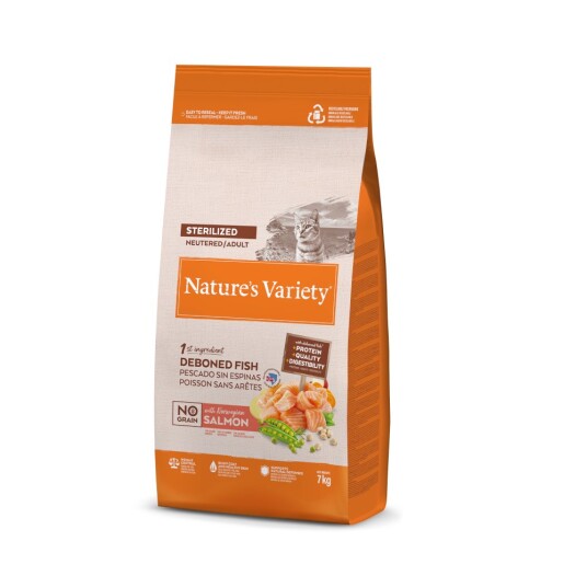 1 kg Gratis! 7 kg Nature'S Variety No Grain Sterilized Norsk Laks