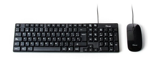 L-Link Ll-Kb-816-Combo Full-Size 100% Koblet Med Ledninger Ikke Trådløs Usb Membrannøkkelbryter Sort Mus Inkludert