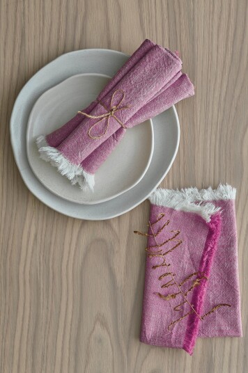 Ellos Home   Serviett Ivory 40x40 cm   Rosa