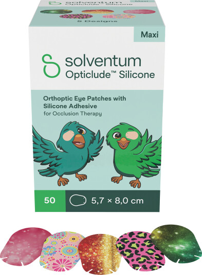 Opticlude Silicone Maxi 2739PG øyelapper rosa/grønn 50 stk