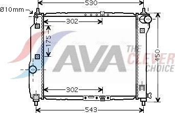 AVA COOLING SYSTEMS DWA2066 Radiator motorkjøling