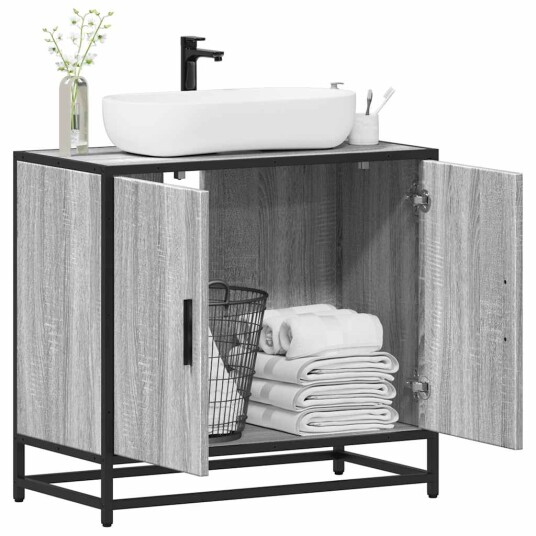  Servantskap grå sonoma 65x33x60 cm konstruert tre 8721102843266